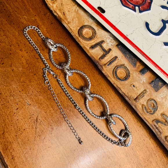 🏆BOGO 🏆 Silver Lg loops fun adj necklace length - Picture 2 of 3